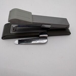 Vintage Bostitch B8 Stapler with Integrated Staple Remover Grey Olive Green USA